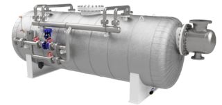 FinnCo's steam sparged water bath cryogenic vaporizer.